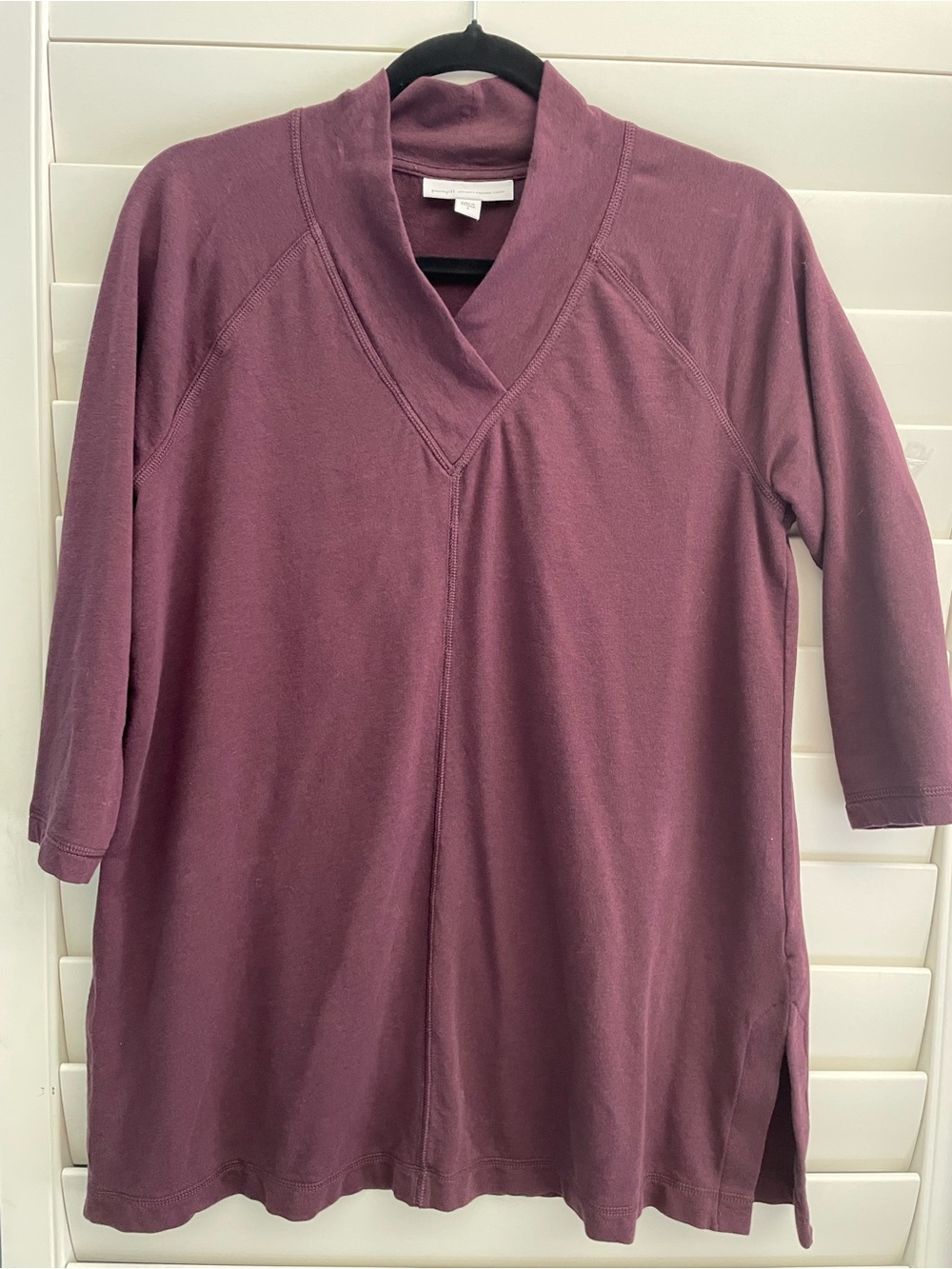 Pure Jill V-Neck Tunic Purple Size small